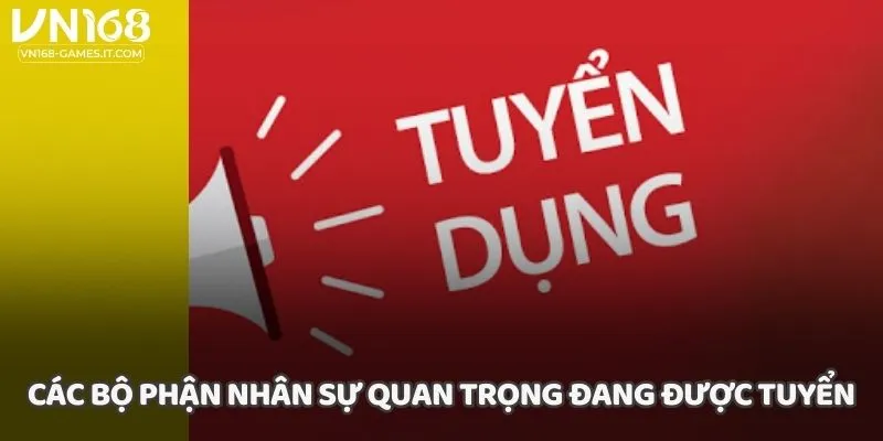 Các bộ phận nhân sự quan trọng đang được tuyển
