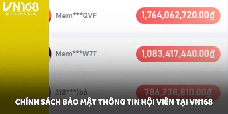 Chính sách bảo mật thông tin hội viên tại VN168